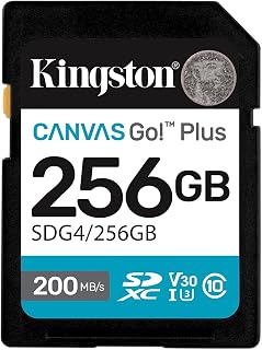 キングストン 256GB SDXC Canvas Go Plus Gen4 200MB/秒 C10 UHS-I U3 V30 SDG4/256GB