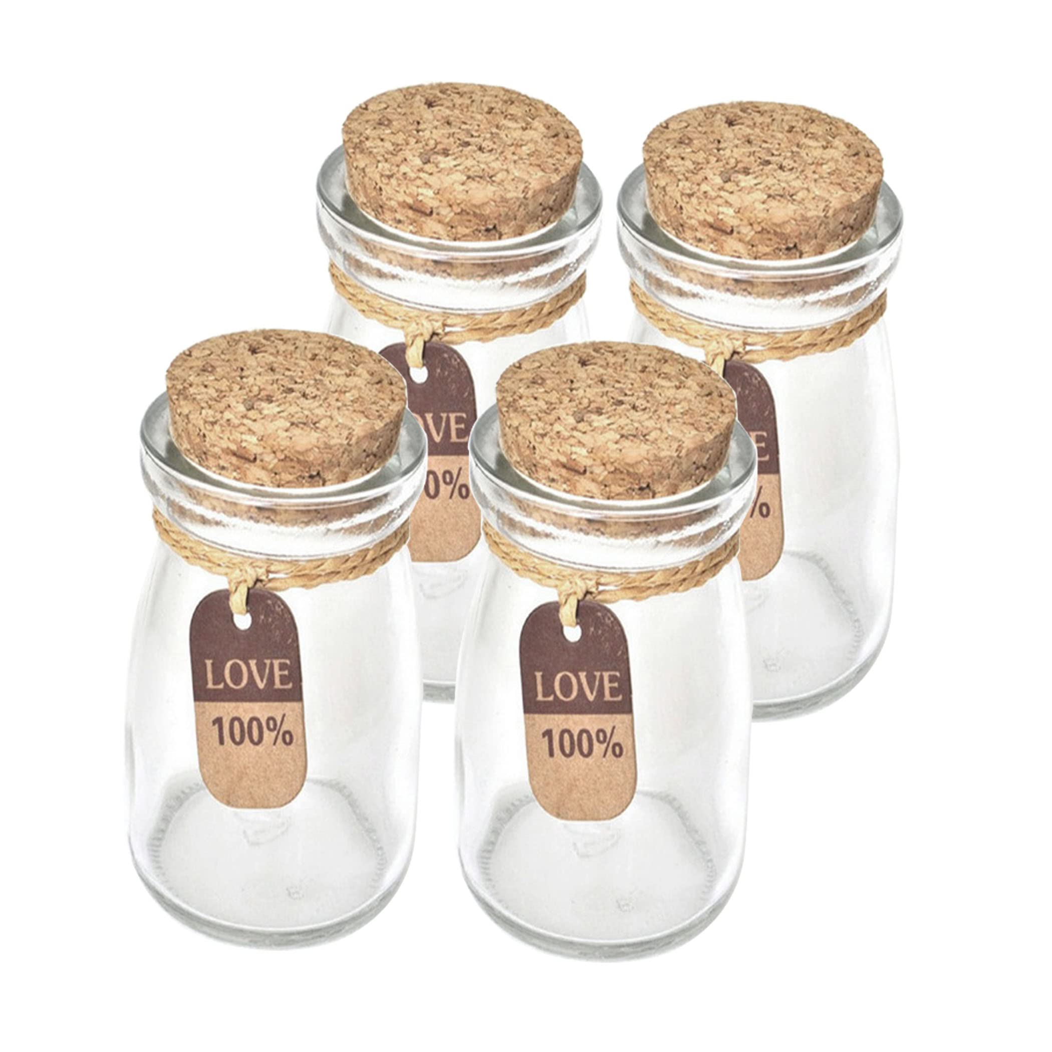 100ml small mini glass jars with cork,small glass bottles
