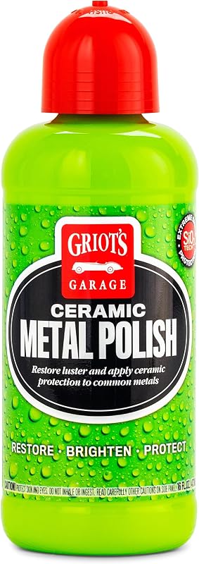 Pulidor de metal cerámico para detalles de automóviles, restaurador y eliminador de oxidación para aluminio, latón, cromo, acero inoxidable, plata y cobre, 16 onzas, 10864