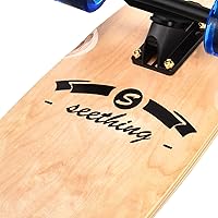 Vista 3 de Patineta de 42 pulgadas de largo completo Cruiser Pintail, el original Artisan Maple Skateboard Cruiser Pintail para crucero, tallado, estilo libre