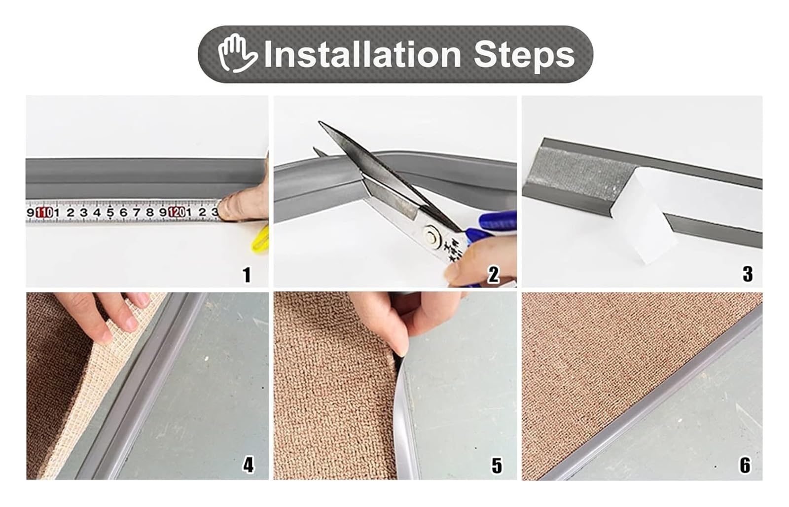 Barra Soglia Per Pavimenti Laminato E Piastrelle - Profilo Transizione PVC Autoadesivo, 5x100 Cm, Spessore 4 Mm - Foto 13