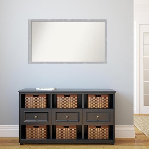 Miniatura 5 de Amanti Art Espejo personalizado, espejo estrecho de baño de níquel cepillado, espejo de pared o espejo de tocador de baño sobre el fregadero (24 x