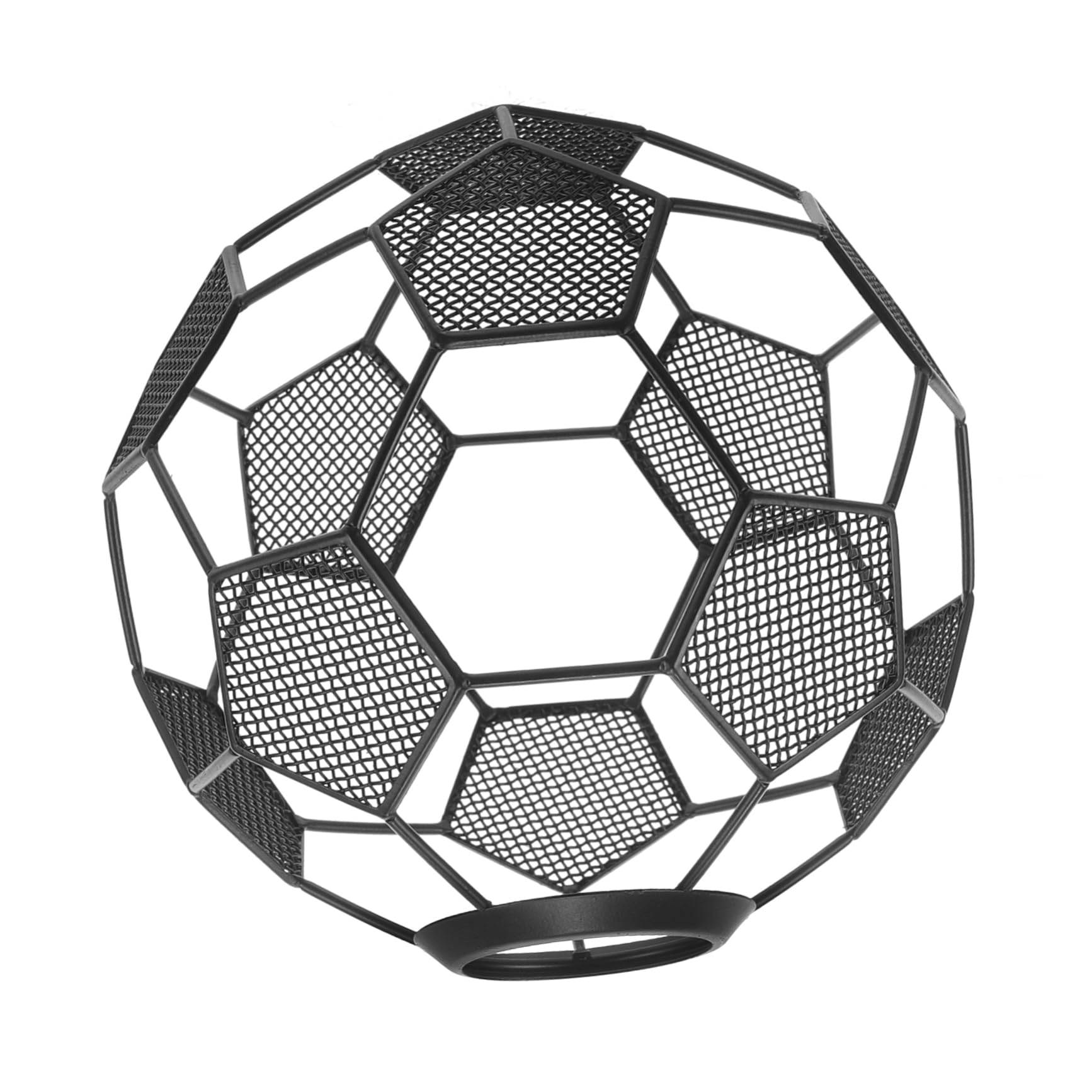 Artibetter Modern Football Lampshade Hollow-Out Metal Lamp Cover 5.71 Inch Soccer Shape Light Shade for Indoor Pendant Ceiling Lamp Boys Room Bar Decoration