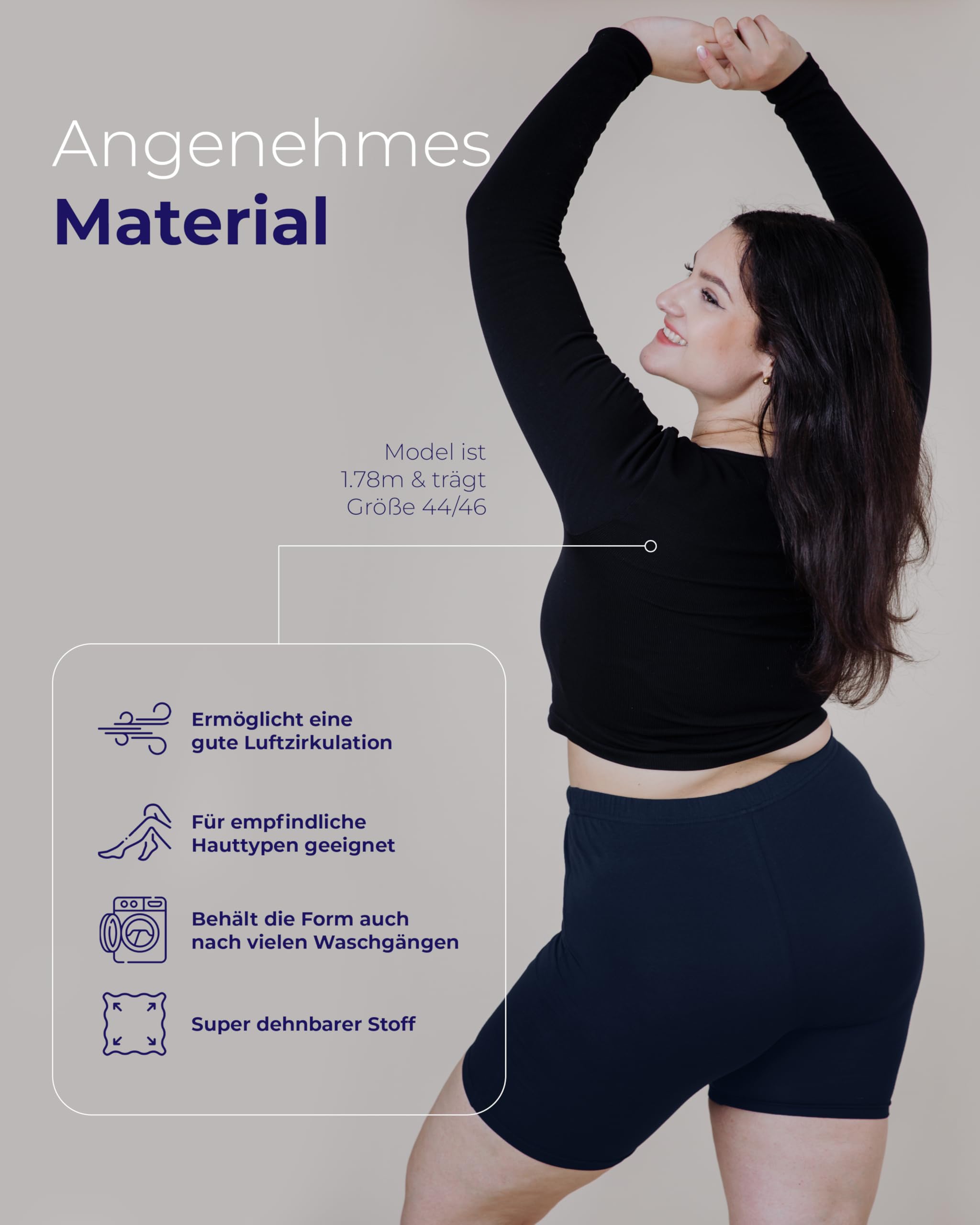 SES Leggings cortos para mujer, paquete de 2 unidades, algodón