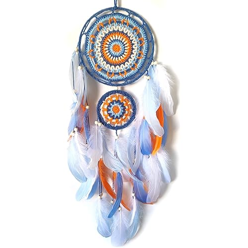 SOYUZU Colorful Feathers Dream Catchers Handmade Dream Catcher for Bedroom Dream Catcher for Wall Hanging Decor Gifts
