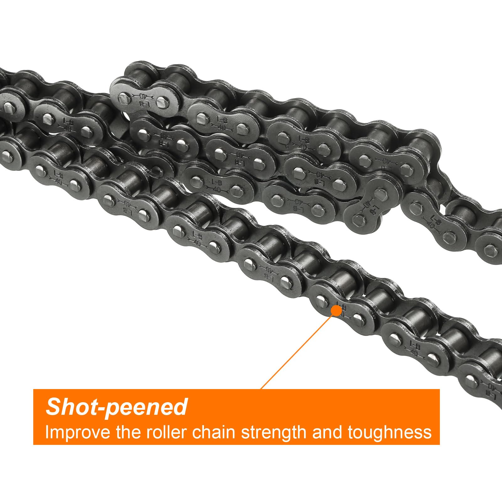 Roller Chain 3 Ft #40/08A-1 1/2" Pitch Carbon Steel 72 Links