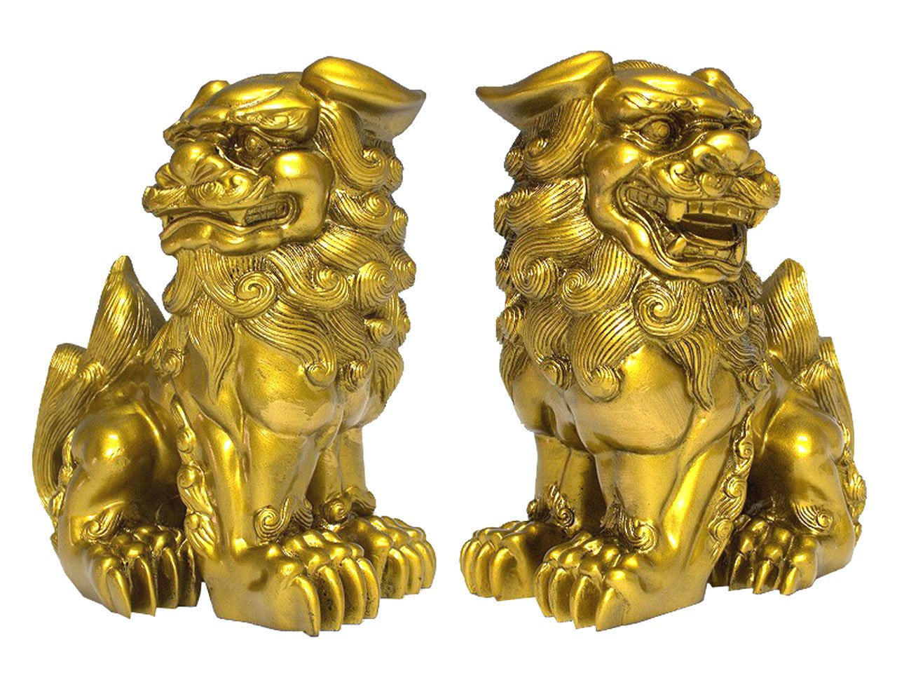 Amazon.co.jp: NO-7 風水の獅子置物（特大）≪寿山石/金色≫ : ホーム