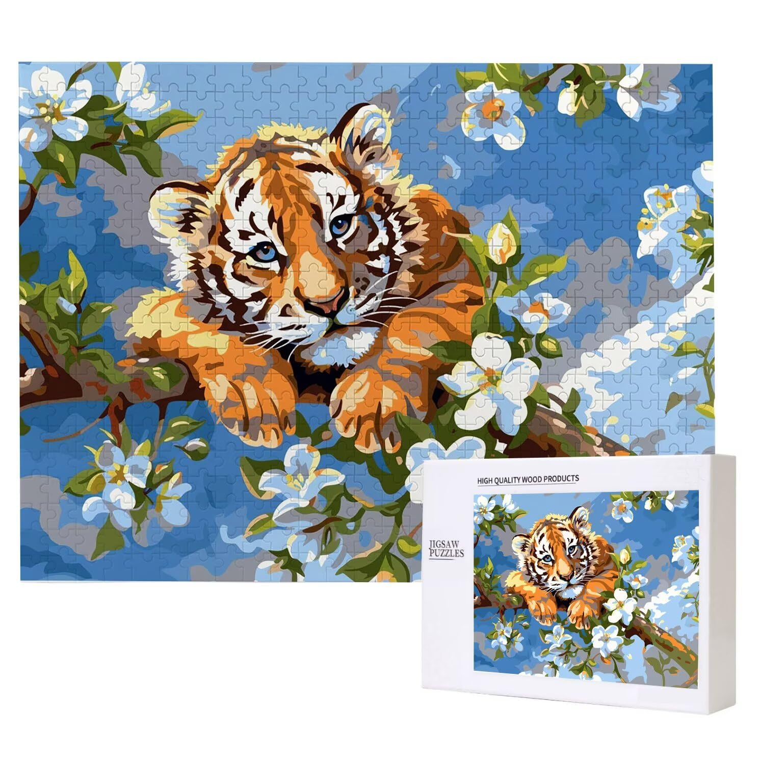 Jigsaw Puzzle, 4000 Pezzi Puzzle Classici, Tigre Puzzle Rilassamento Intelligence, Mpossibile Difficile Puzzles impegnativo per adulti Puzzles per Gioco Familiare, Regalo per Amore Amico Fiore K0F-280