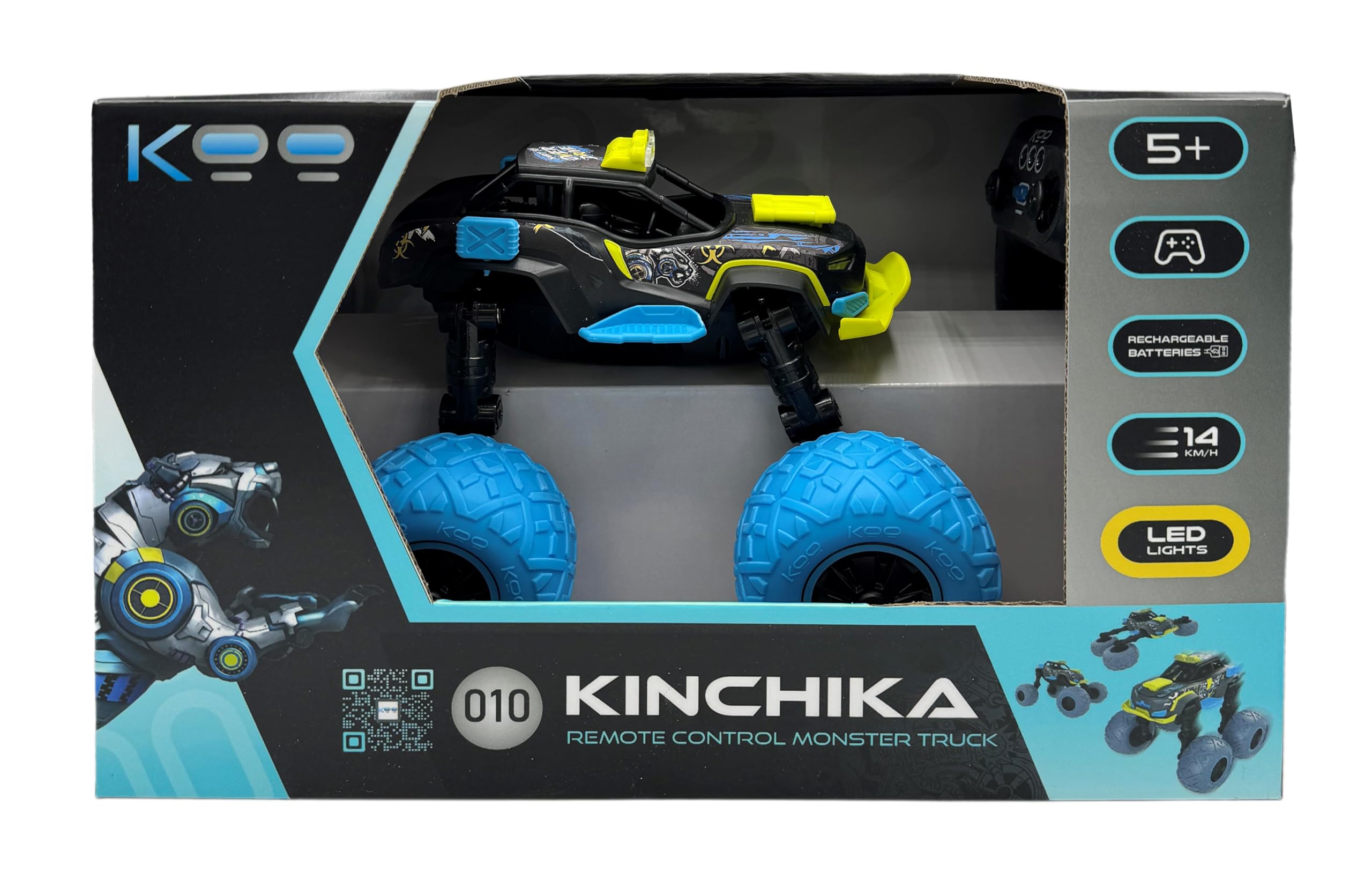 Giocattolo Telecomando 2.4 GHz Ricaricabile KOO Be Blip Kotaro – Auto Telecomandata – Batteria Ricaricabile – Luci LED – Telecomando Universale A 3 Batterie (non Incluse) – 2,4 Ghz 14 Km/h