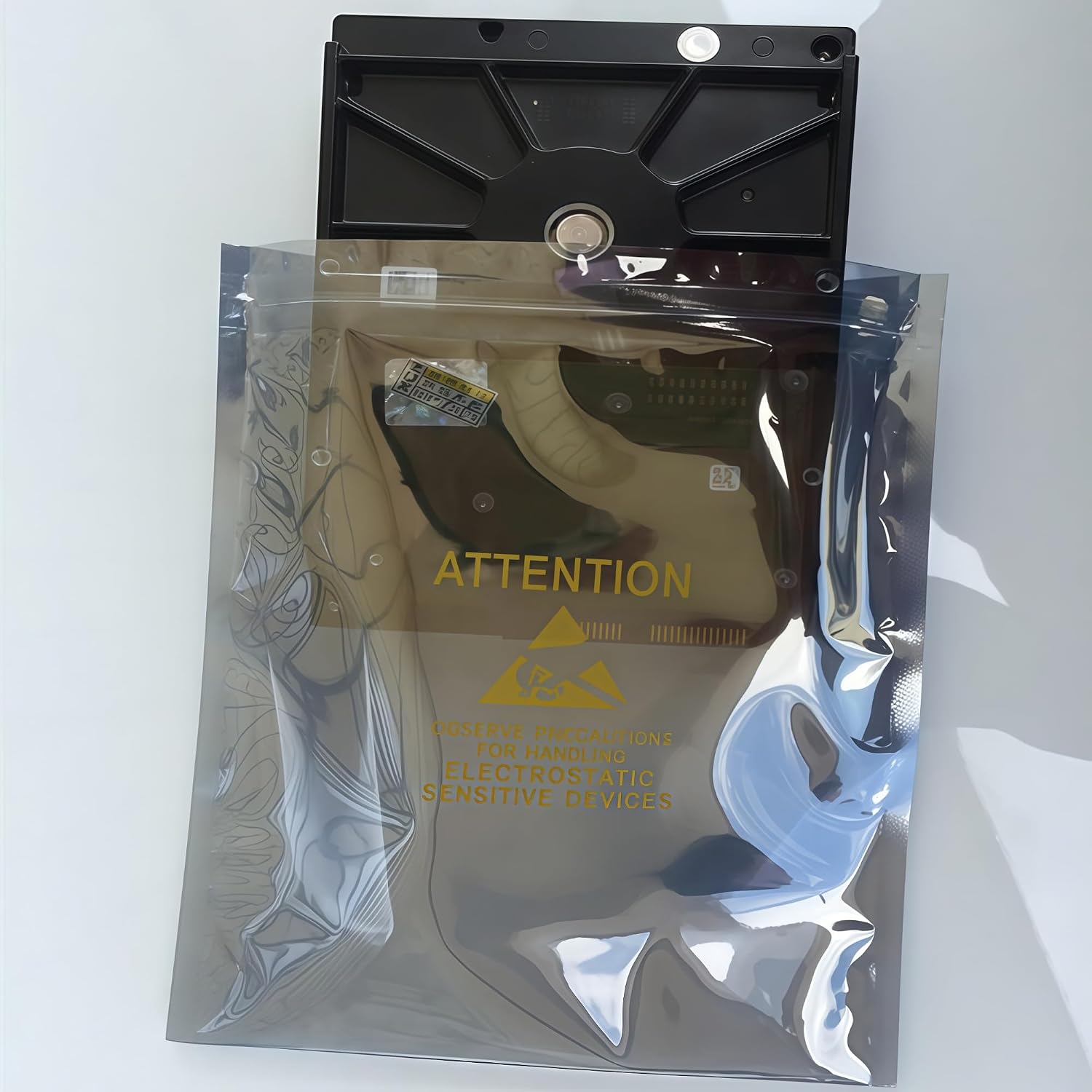 PABCK 20 Pcs Anti Static Bags ESD Antistatic Bag Resealable for Motherboard Graphics Card Hard Drive Packaging Printed with Anti-Static Marking for Computer Accessories Zipper 8.3x11.8 inch