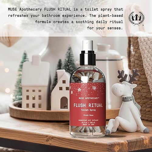Miniatura 116 de Muse Apothecary Flush Ritual - Aerosol aromático y refrescante para inodoro, uso antes de ir, 4 onzas, infundido con aceites esenciales naturales