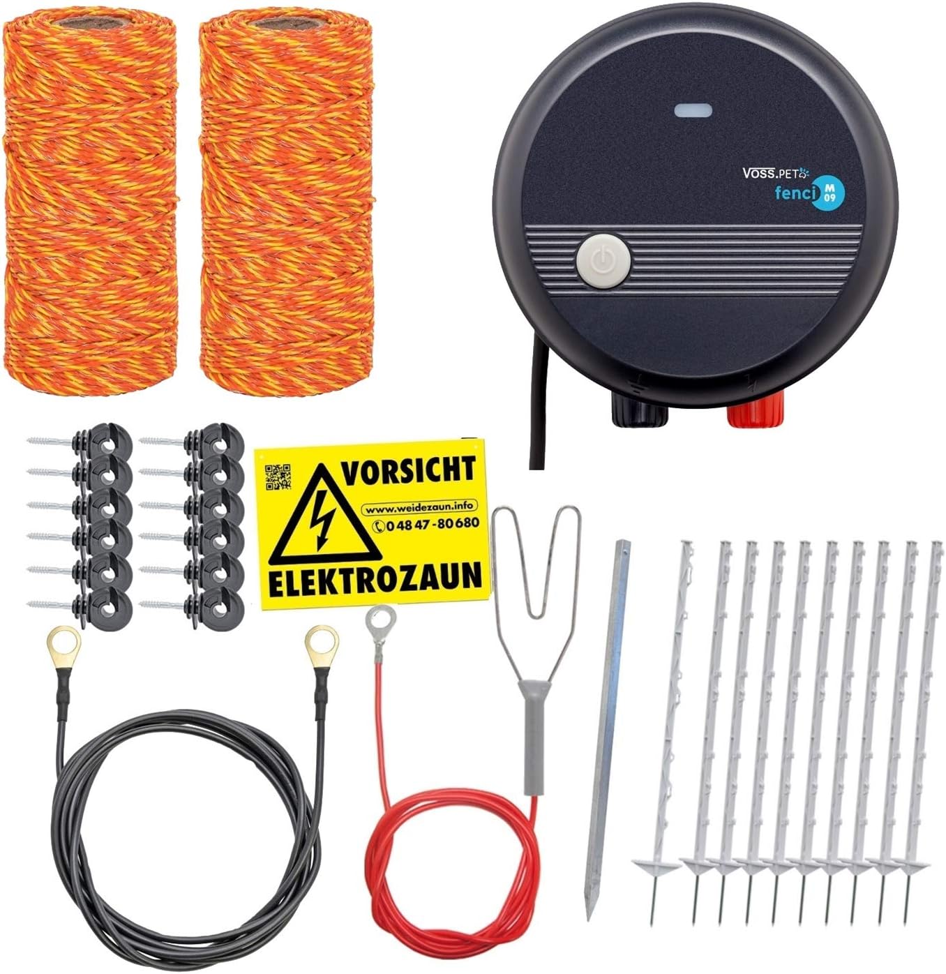 VOSS.farming Elektrozaun Starterset – 230V, 9000V Produktbild-Vorschau 2