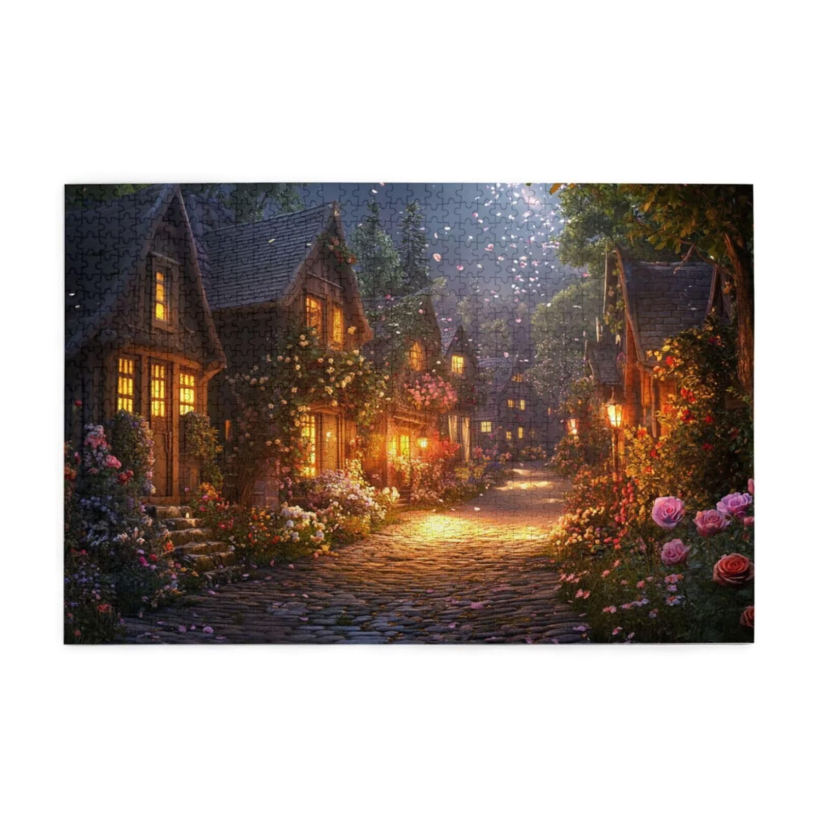 Puzzle 1500 Teile Kleine Stadt Klassische Puzzles für Erwachsene Traum Anspruchsvolles und Lustig Kreatives Unterhaltungsspiel, Holzpuzzle für Erwachsene Als Feiertage Geschenk fur Frauen 2T-369