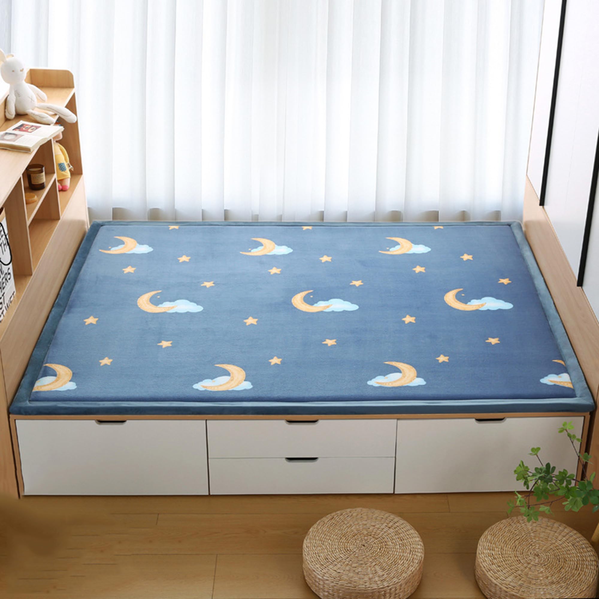 Grand tapis doux 120x200 cm antidérapant style 2 pour salon et chambre moderne