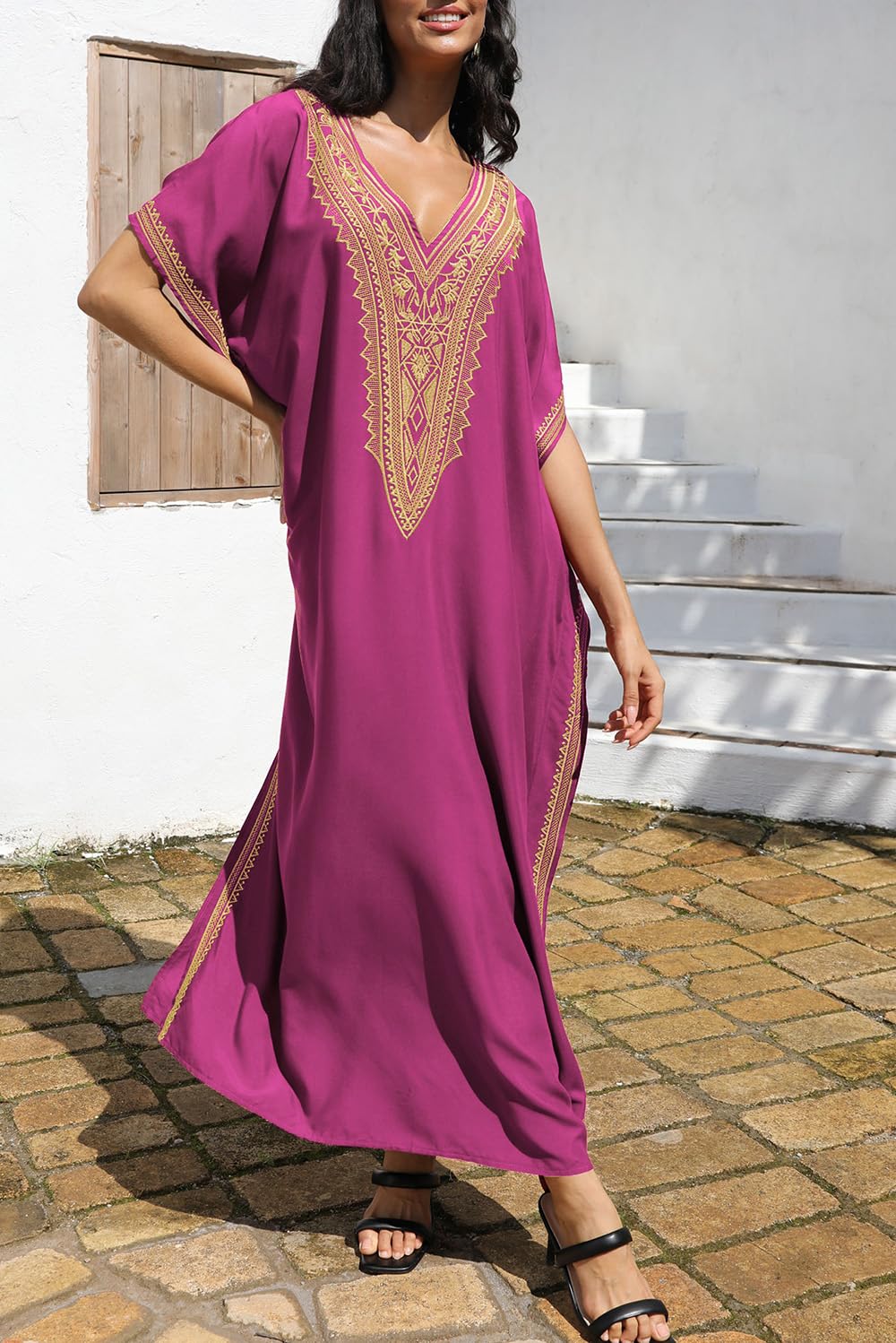 Kimono Boho pour Femme Longue Cardigan Kaftan Surdimensionné Roomy Loungewear Robe de Plage Cover Ups Robes