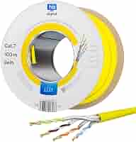 Câble Réseau CAT.7 Cuivre Pur 50m + Kit D'outils – HB-DIGITAL, S/FTP, 10 Gbit/s