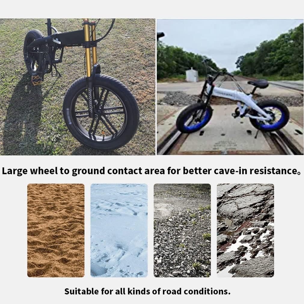 Fat Bike Fork 20*4.0'' Tire Electric Snow Bike Air Suspension Fork 110mm Travel Rebound Adjustable Double Shoulder Bicycle Front Fork 1-1/8" Straight Disc Brake QR Axle 9*135mm ( Color : 20'' Black )