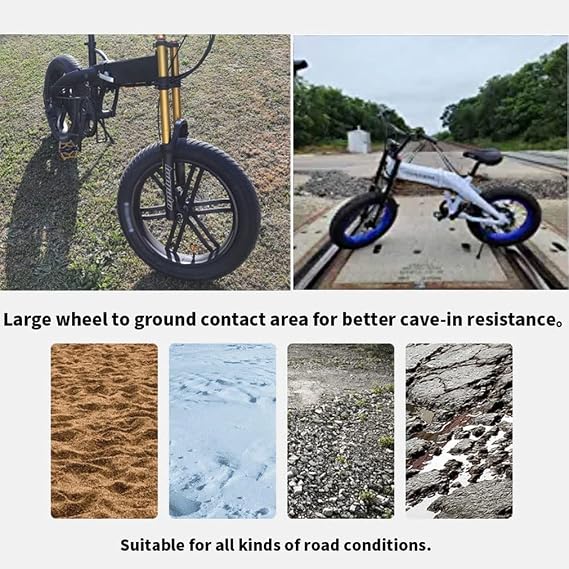 Fat Bike Fork 20*4.0'' Tire Electric Snow Bike Air Suspension Fork 110mm Travel Rebound Adjustable Double Shoulder Bicycle Front Fork 1-1/8 Straight Disc Brake QR Axle 9*135mm ( Color : 20'' Gold )