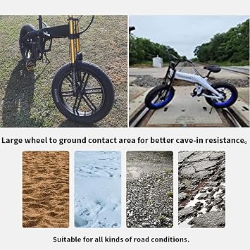 Fat Bike Fork 20*4.0'' Tire Electric Snow Bike Air Suspension Fork 110mm Travel Rebound Adjustable Double Shoulder Bicycle Front Fork 1-1/8 Straight Disc Brake QR Axle 9*135mm ( Color : 20'' Gold )