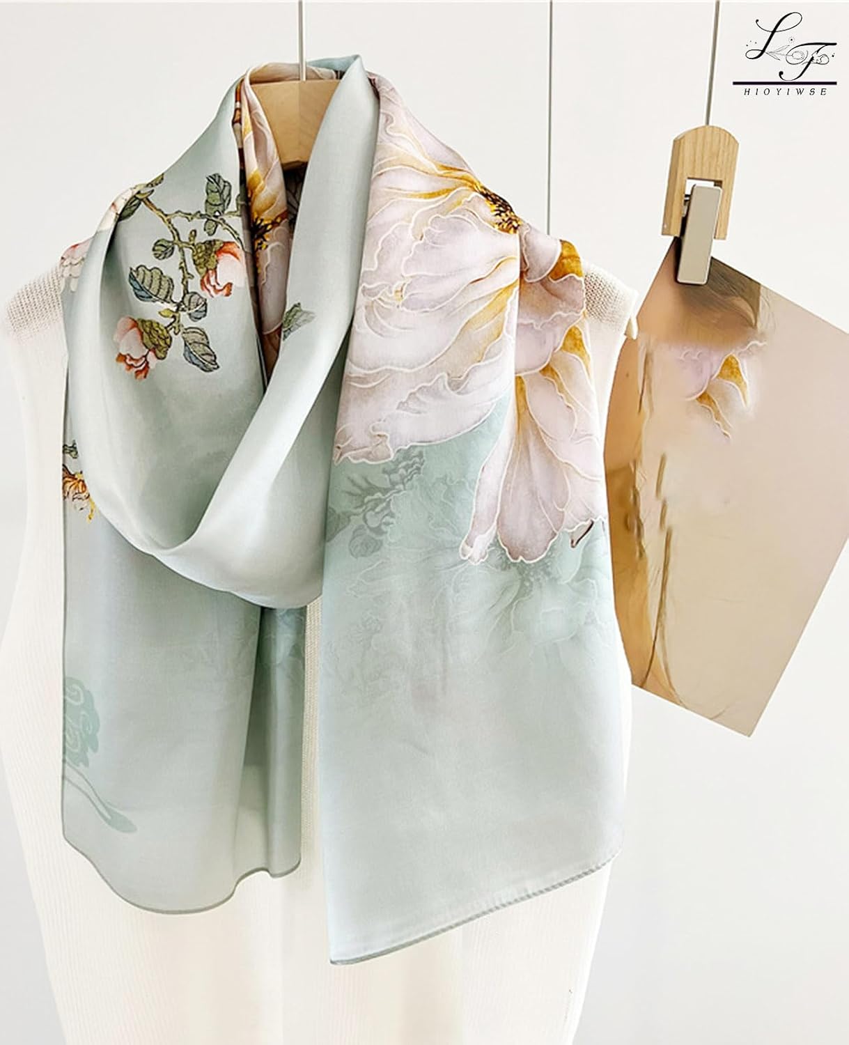 Shawl Scarf For Women Lightweight Scarves Floral Pattern Formal Evening Dressesformal Shawl Summer Wraps - Image 2