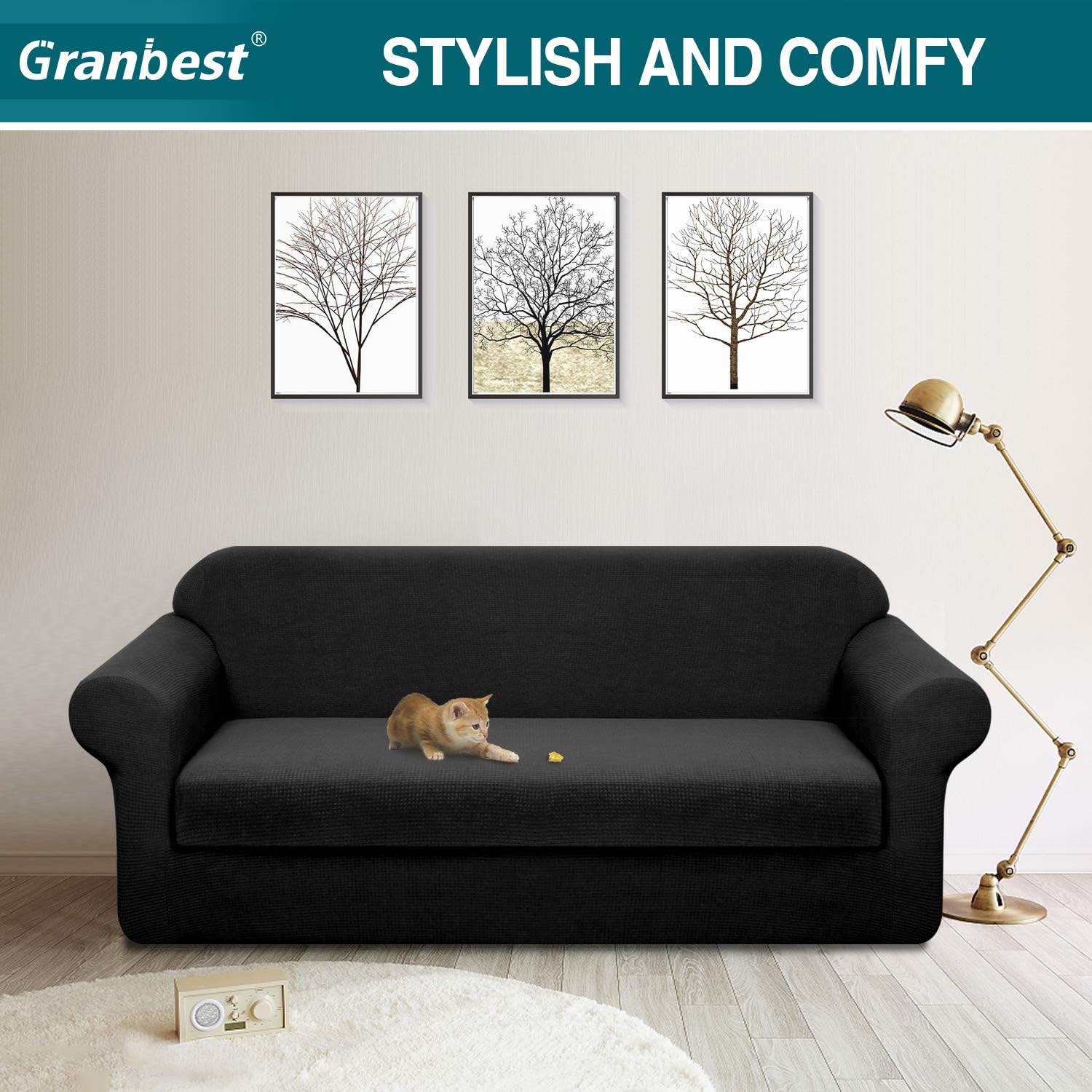 Product Deal Granbest Stretch Sofa Slipcovers 3 Cushion Couch Covers Water-Repellent Pet Furniture Covers Dog Couch Protectors (Navy Blue, XLarge-2 Pieces) Flash Deals - 40% OFF Granbest Stretch Sofa Slipcovers 3 Cushion Couch Covers Water-Repellent Pet Furniture Covers Dog Couch Protectors (Navy Blue, XLarge-2 Pieces)