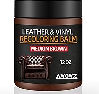 Vista 11 de Bálsamo recolorante de cuero, kit de reparación de arañazos y restauración de color para cuero desteñido, sofá de cuero y asientos de automóvil