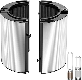 Upgraded 2-in-1 Replacement Filter Compatible with Dyson HP1 PC1 TP07 TP10 HP10 TP06 HP06 TP04 HP04 PH01 PH02 PH03 HP09 TP09 HP07 Air Purifier, 360°Combi Glass H13 True Hepa+ Activated Carbon Filter