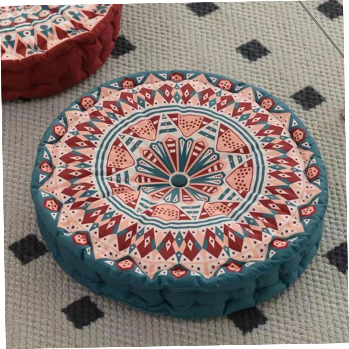 Supvox Rundes Sitzkissen Blau aus Polyester Pp Baumwolle Leicht Tragbar