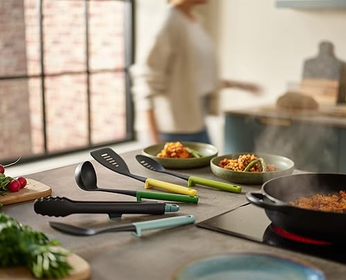 Miniatura 6 de Joseph Joseph Duo - Juego de utensilios de 5 piezas con soporte de almacenamiento, juego completo con soportes de herramientas integrados para