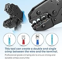 Vista 2 de TICONN Herramienta de crimpado para conectores termorretráctiles, crimpadora de cables de trinquete, alicates de prensado, crimpadora de terminales