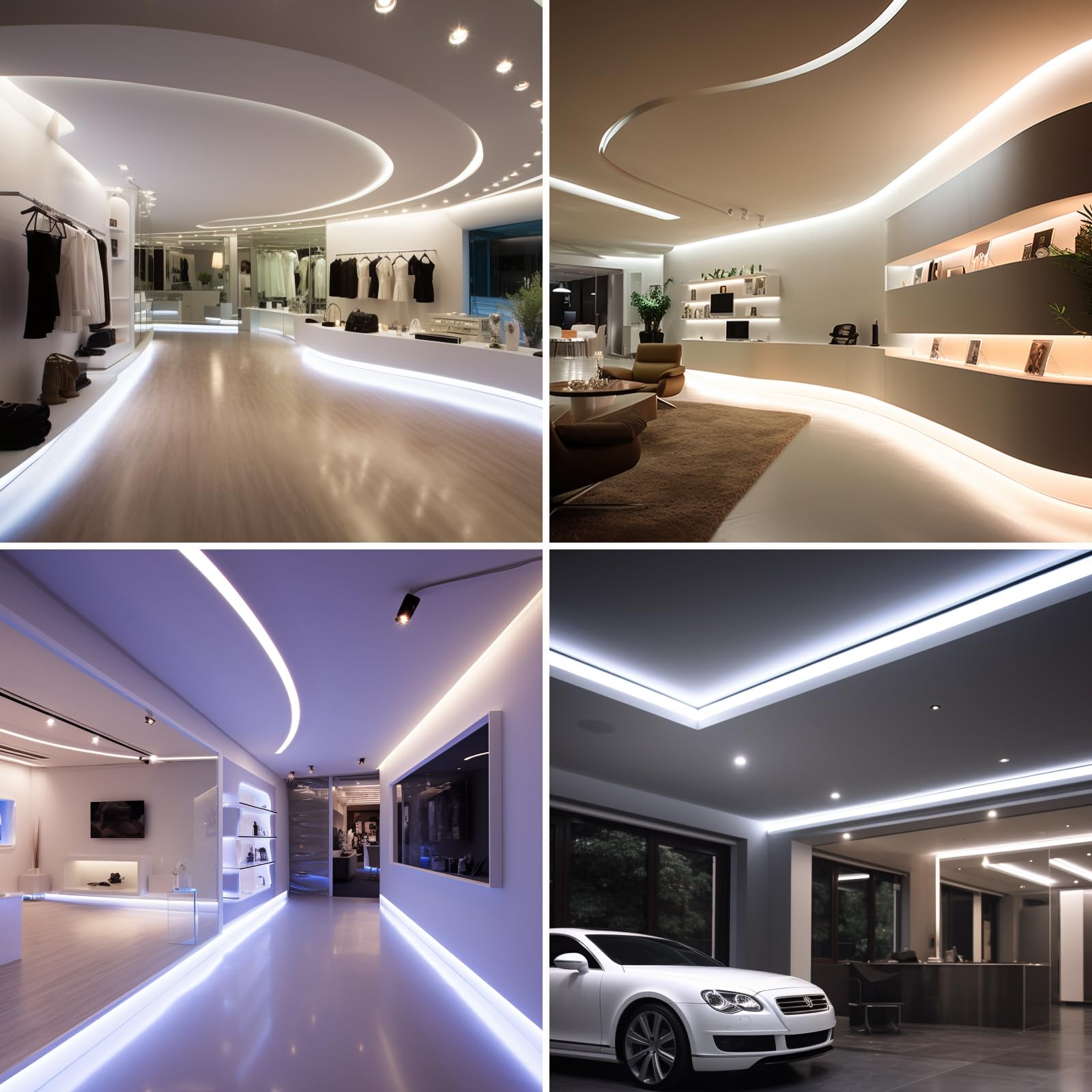 BENLUN 15mm Larghezza Striscia LED COB Alta Luminosità 24V 250W 10 Metri | 4000K Bianco Naturale Luci LED da Interno 25W/m 2750lm/m 960LEDs/m con Alimentazione per Camera da letto, Cucina, 5 Metri X 2