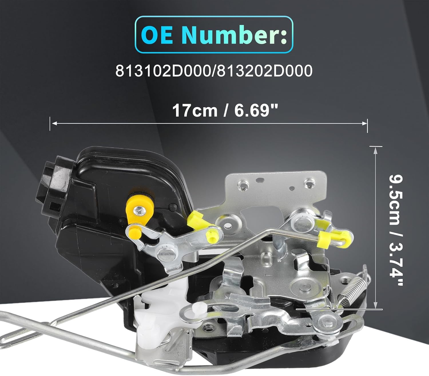 X AUTOHAUX Replacement Front Left Right Side Power Door Lock Actuator Motor for Hyundai Elantra 2001-2002 2.0L Door Latch Actuator Assembly No.813102D000/813202D000 Silver Tone 1 Pair