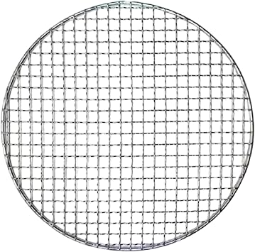 Round Grill Grate, 15" Round Campfire Grill Grid, Stainless Steel Grate Replacement, Baking Tray for Outdoor, Stainless Steel