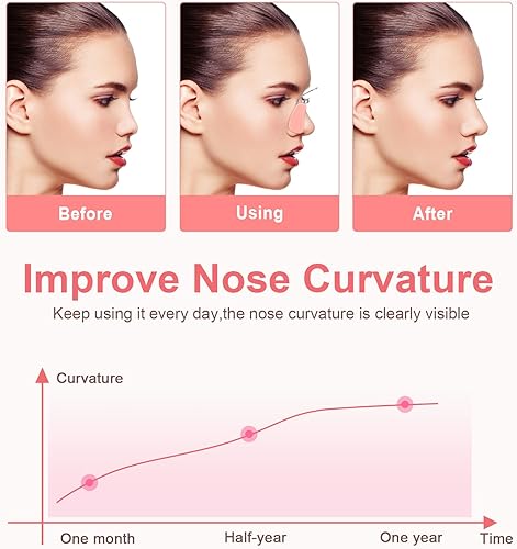 Miniatura 2 de FERNIDA Moldeador de nariz para mujer, clip más delgado de nariz de silicona suave, sin dolor, para levantar la nariz