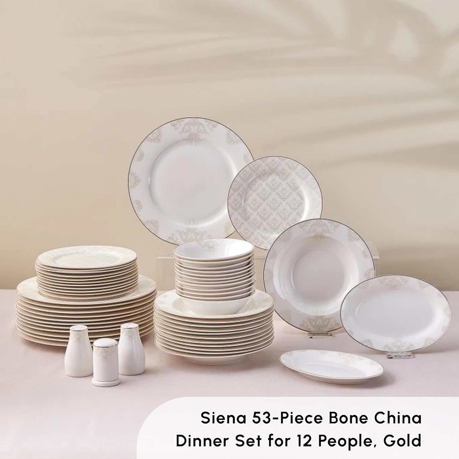 Karaca Siena 53-Piece Porcelain Plates and Bowls Set Jamaica Ubuy