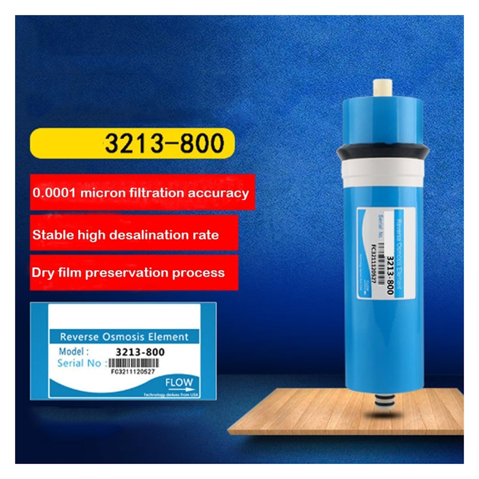 2Pcs 3213-800GPD Home Küche Umkehrosmose Membran Wasser System Filter Ersatz Purifier RO Membran Mit starker Reinigungseffizienz