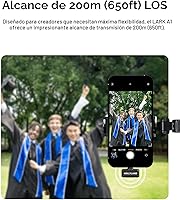 Vista 8 de Micrófono inalámbrico Hollyland Lark A1 para iPhone 17/16/15 y Android, 48kHz/24-bit, cancelación inteligente de ruido de 3 niveles, micrófono mini