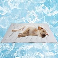Qonimm Dog Cooling Mat for Large Dogs 40x28 Inch Self-Cooling Q-MAX>0.5 Fabric Foldable Washable Pet Pad Kennel Sofa Car