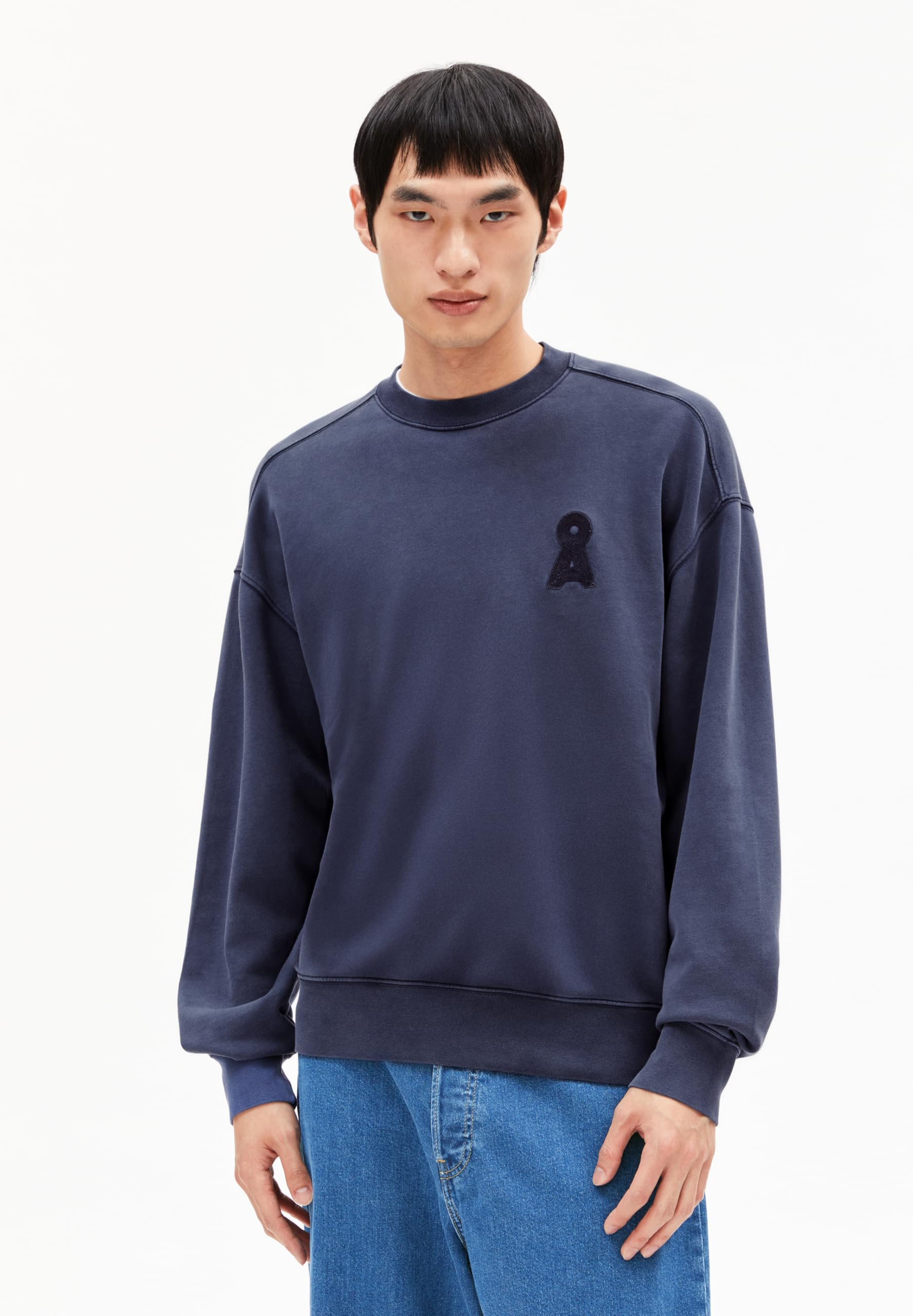 ARMEDANGELS Herren Sweatshirt aus Bio-Baumwolle Iconic Å EMAAL GMT DYE Relaxed Fit