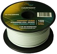 Vista 8 de Harmony Audio HA-PW14WHITE Cable Primario Conductor Único Calibre 14 Blanco de 100 Pies para Alimentación o Tierra para Audio