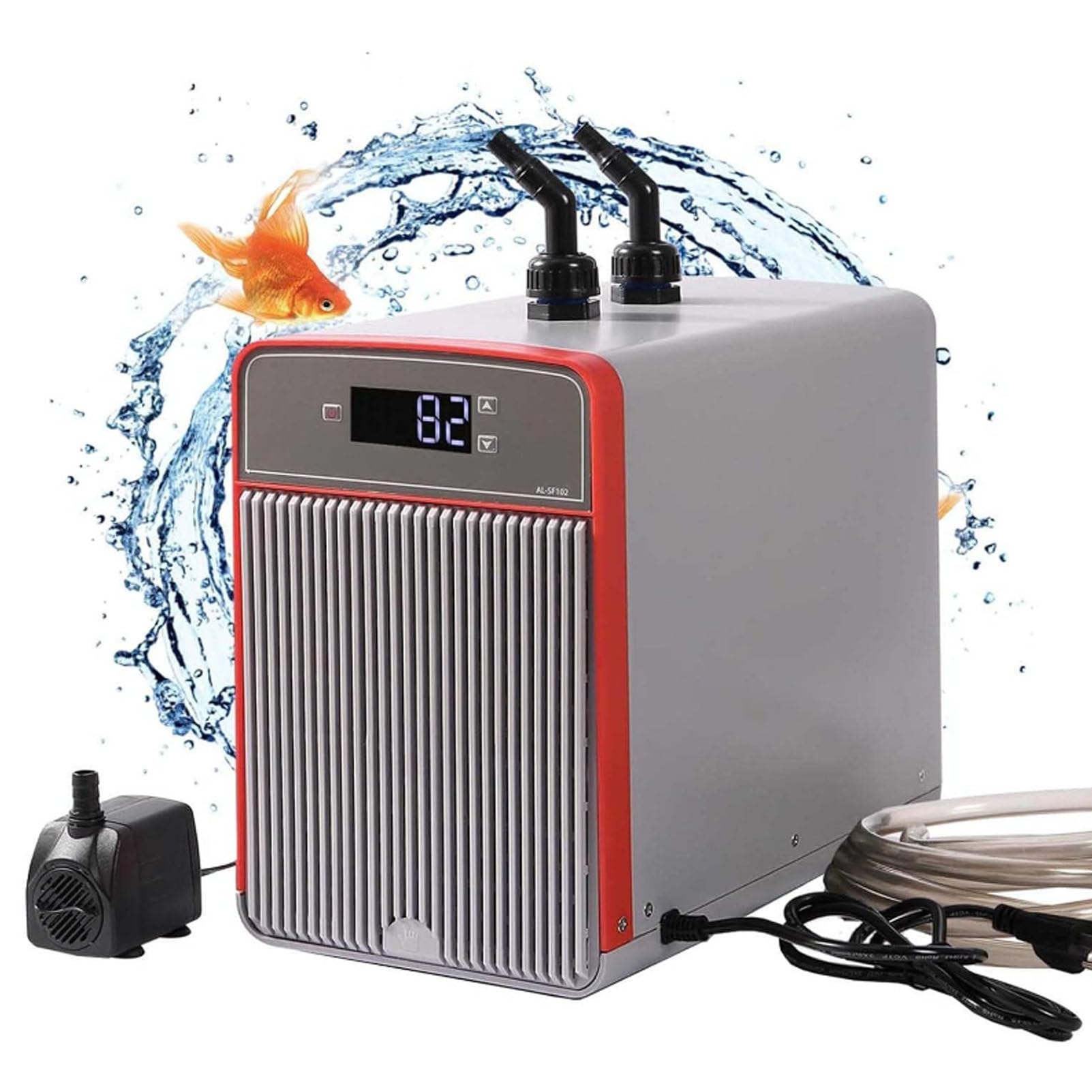 Refrigeratore per acquari Refrigeratore per Acqua da 160 Litri Refrigeratore per Acqua da 42 galloni per sistemi idroponici Design Speciale Silenzioso per acquari freschi e per Pesci Axolotl