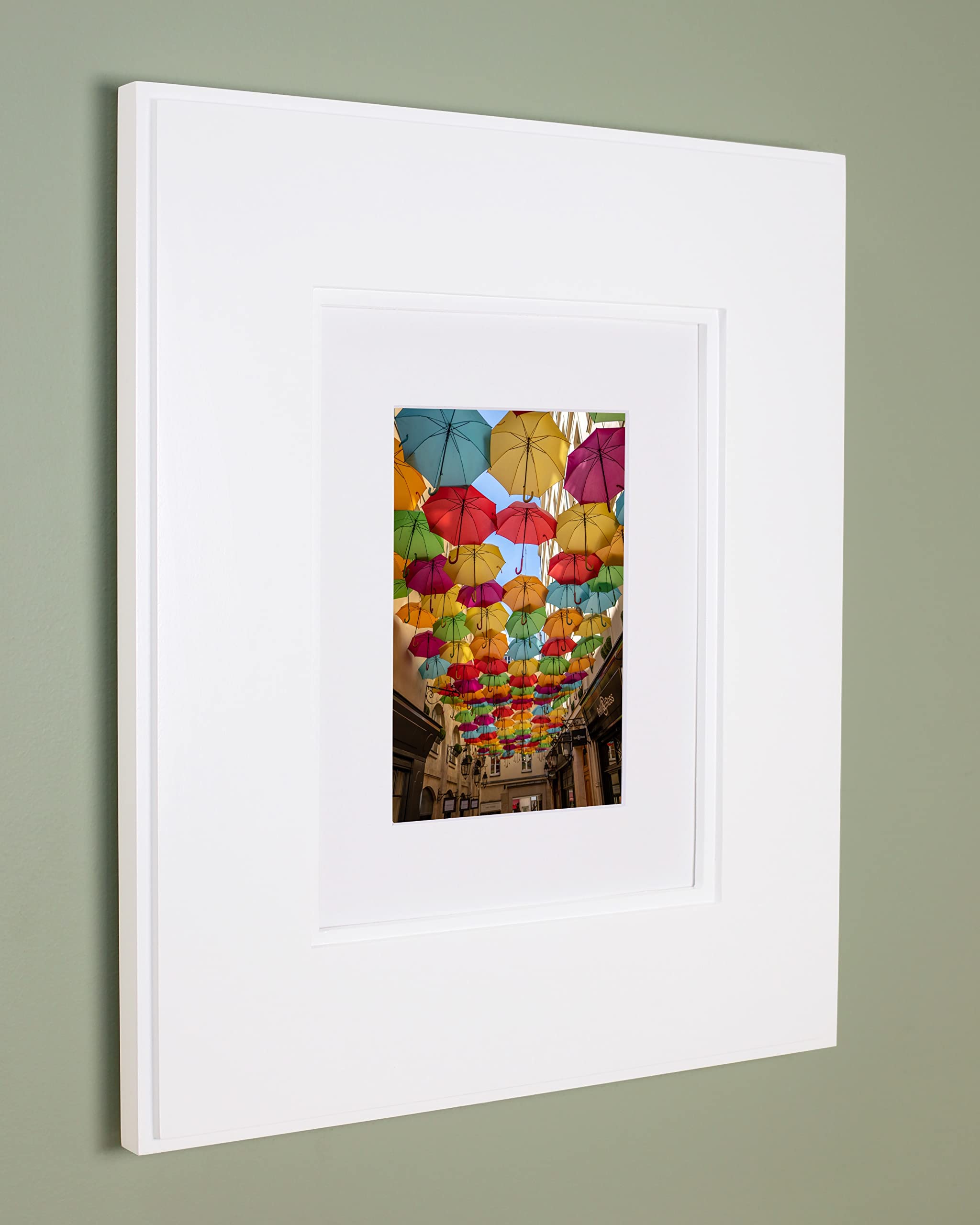 Fox Hollow Furnishings 11x14 Concealed Picture Frame Medicine Cabinet Without Mirror for Bathroom, Recessed in The Wall, Made in North America, Real