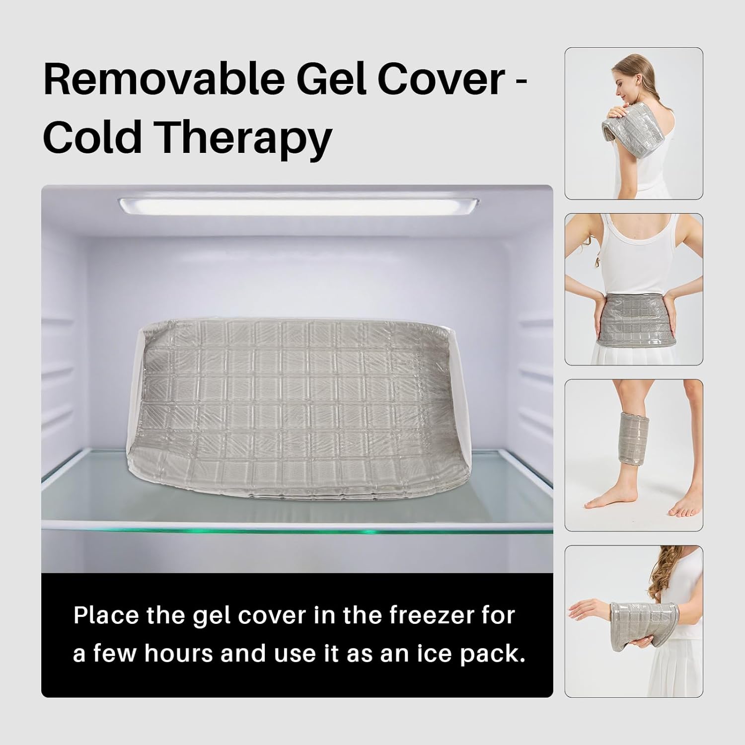 Cervical Roll Pillow With Cooling Gel Cover, Cooling Pillow for Hot Sleepers, Small Neck Roll Pillow, High Density Foam Neck Round Pillow for Sleeping, Cylinder Bolster Pillow for Bed, Legs and Back - Image 5