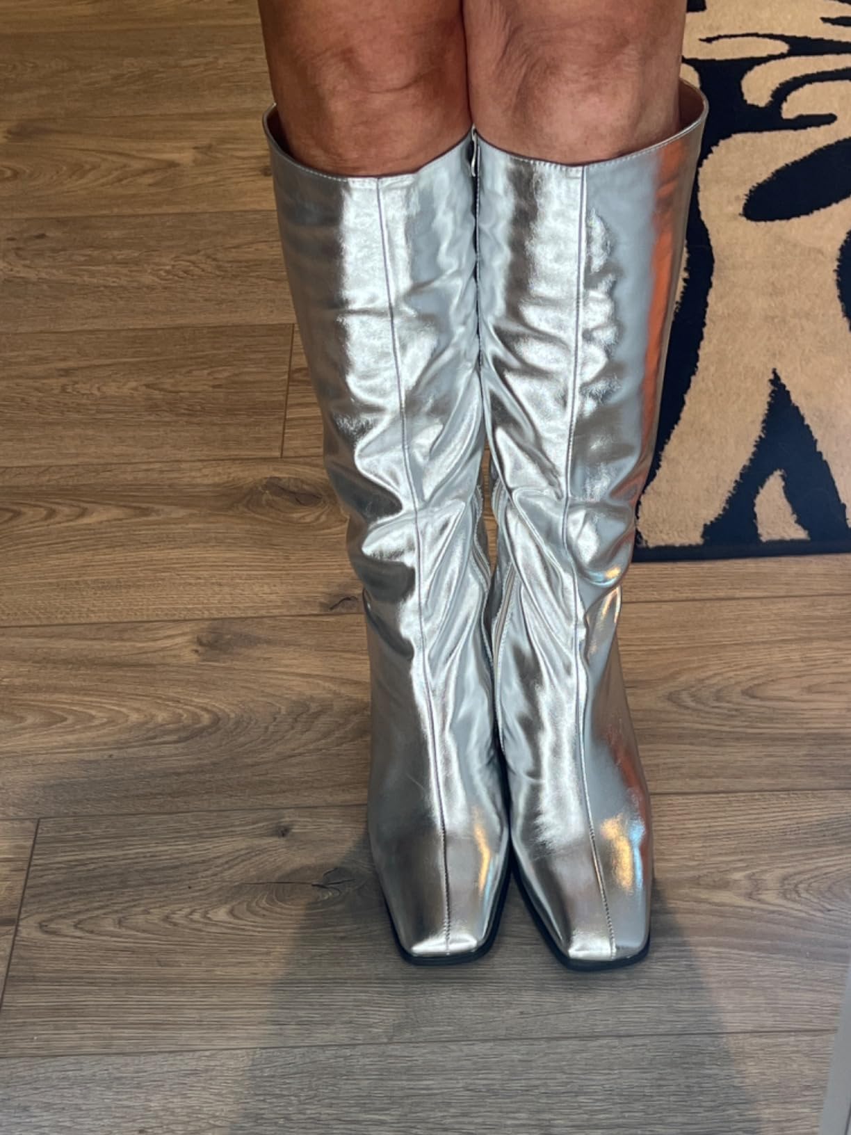 wetkiss Black Knee High Boots Women for Chunky heel Gogo Tall Long ...