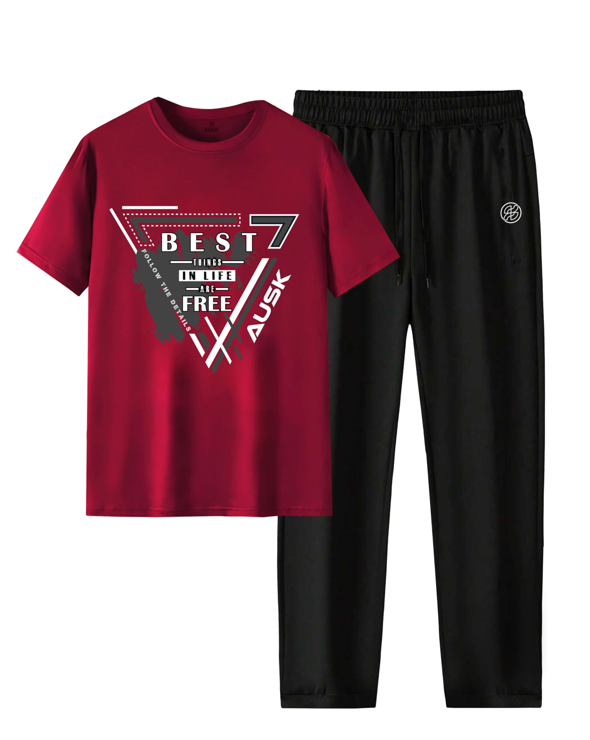 Men Casual Summer wear Co-ords set of T-shirt & Trakpant
