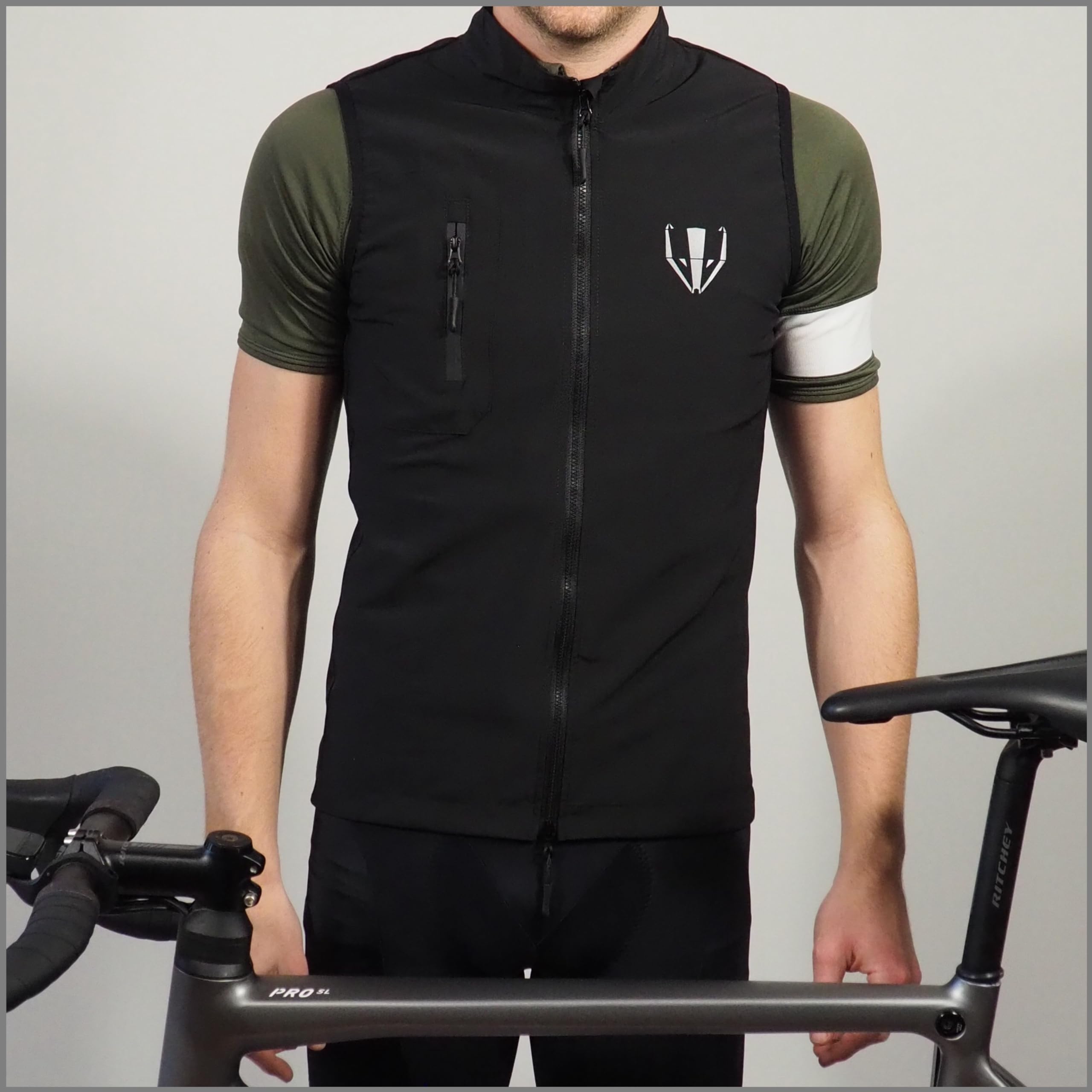 DACHS Radsport Gilet – Ultraleichte, Atmungsaktive, Wasserabweisende, Reflektierende Radweste - Herren
