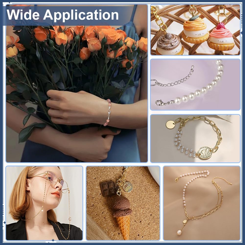 PH PandaHall 110pcs 304 Stainless Steel Lobster Claw Clasps, 4 Colors Jewelry Clasps 18K Gold Plated Necklace Bracelet Clasp Small Fastener for DIY Bracelet Necklace Jewelry Making, 0.43x0.28inch - Image 5