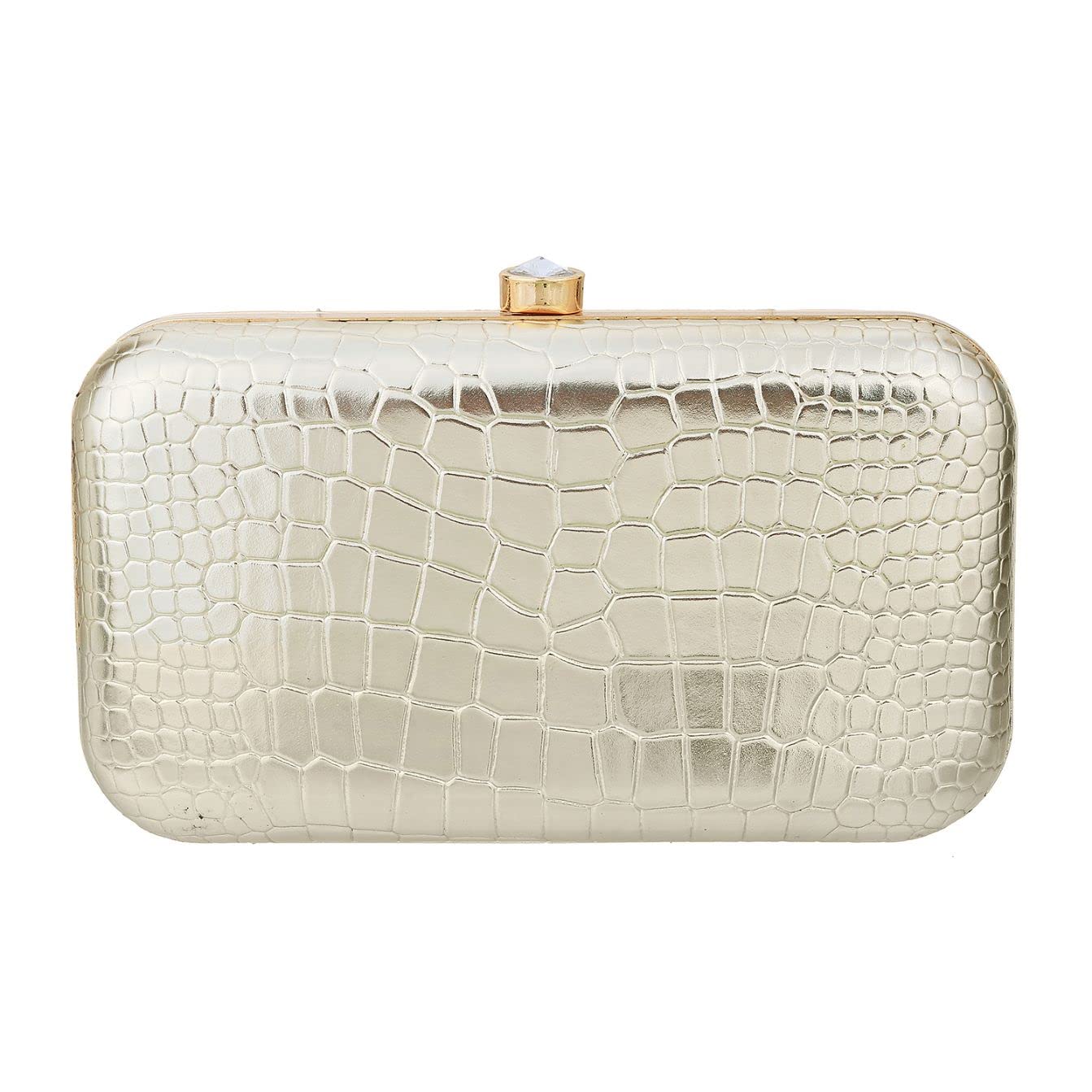 Mochi Gold Faux Leather Secure Button Closure Party Clutch For Women (B0B8XGGPZ6) Amazon Price History, Amazon Price Tracker