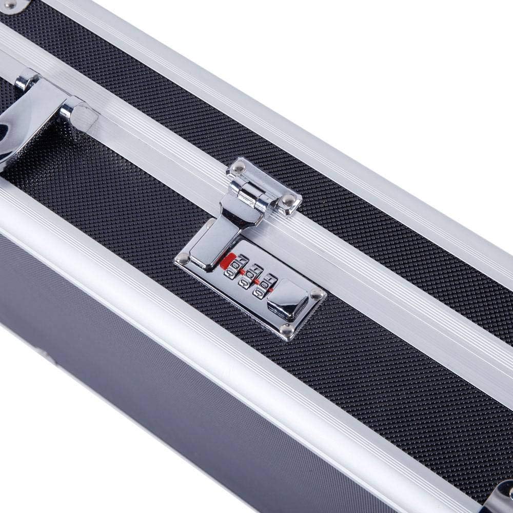 FRITHJILL Gun Case,Aluminum New Framed Locking Gun Pistol Hand Gun Lock Box Hard Storage Carry Case ,Black : Sports & Outdoors