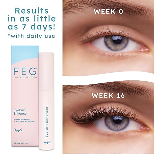 Miniatura 4 de FEG Sueros potenciadores de pestañas y cejas ingredientes 100% naturales, libres de irritación. Mejora el crecimiento de tus pestañas y cejas de